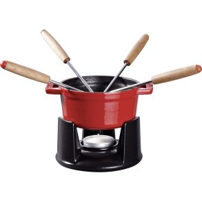 Mini fondue set Staub - 10 cm, Red