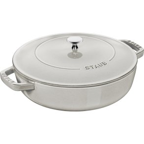 STAUB Cast iron stewing pan with lid 28 cm, truffle