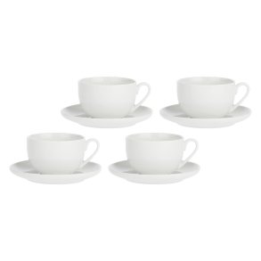 LA PORCELLANA BIANCA CORTE Set of 4 cups with saucer 450 ml