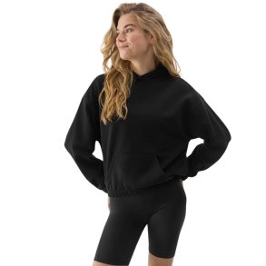 Women's sweatshirt 4F F1057 deep black 4FWSS24TSWSF1057 20S M