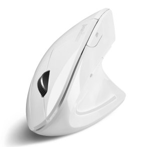 Mysz bezprzewodowa Perixx PERIMICE-813 W optyczna wertykalna pionowa prawa biaa RF + BLUETOOTH