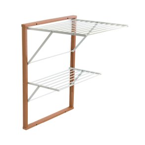 ARREDAMENTI KEVIN Wall-mounted drying rack - 64 x 67 cm, Brown
