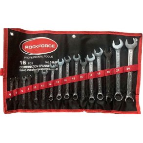 ROCKFORCE COMBINATION WRENCH set 16 pcs.