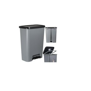 CURVER WASTE BIN WITH PEDAL 50L /DARK GREY/ BLACK