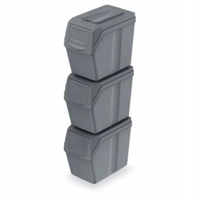 KEDEN WASTE BIN SORTIBOX 20L SET 3 - STONE GREY