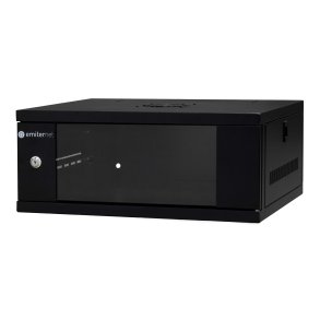 EMITERNET Light, undivided hanging cabinet 19'' 4U, sheet metal/glass door, 550�450�230mm width/depth/height. EM/SH02B5404-08