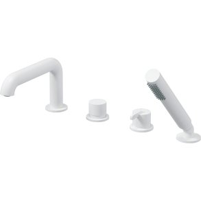 4-hole bath mixer with shower set