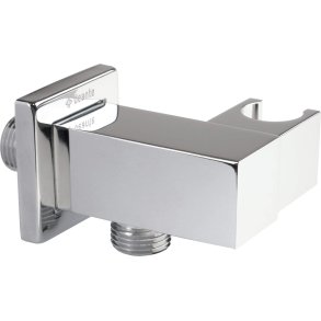 Square angled connector with handset holder