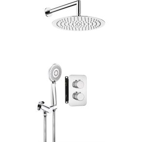 Concealed shower set with thermostatic BOX