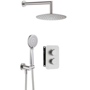Concealed shower set with thermostatic BOX