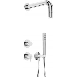 Concealed shower set with hand shower