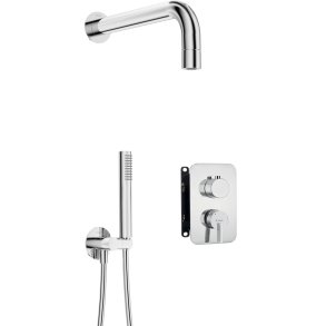 Concealed shower set with mixer BOX - with hand shower