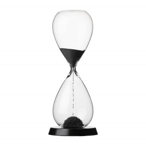 RITUALI DOMESTICI SCORRENDO Hourglass black 11 x 32 cm