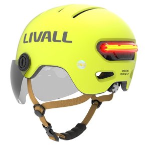 Livall L23 Yellow Helmet 54-58cm with LED/SOS Protective Lens