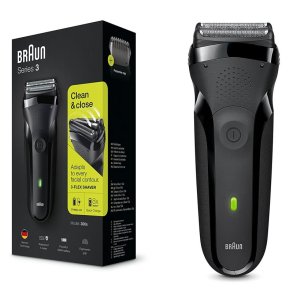 Braun Series 3 300s Folie shaver Trimmer Sort, R�d
