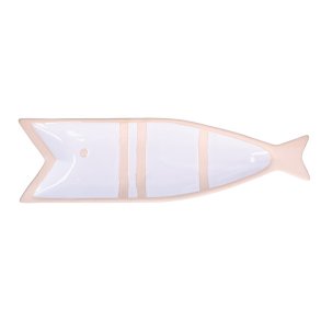 RITUALI DOMESTICI PELAGICOILLOGICO Plate Fish White 38.5 x 11 x 3 cm