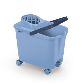 MERY Rectangular bucket on wheels with squeezer 14 ltr