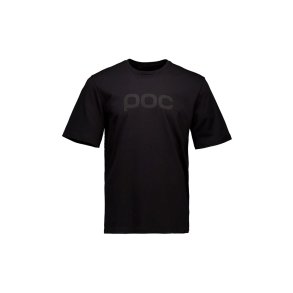 Cotton T-shirt POC Tee - uranium black, size: m
