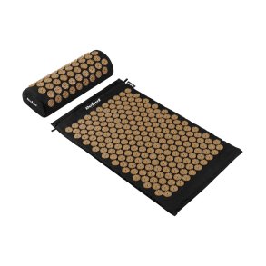 Health mat with acupressure spikes with pillow, 72x42cm, gold spikes, Rebel Active