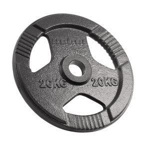Olympic cast iron plate 20kg, 51mm hole, grips