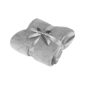 TEESA Fleece Blanket 200x220 cm - Grey