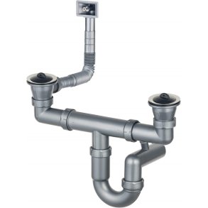 Siphon for 2-bowl steel sink - 2