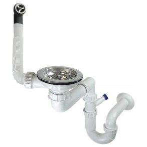 Siphon for 1-bowl granite sink - Space-Saver