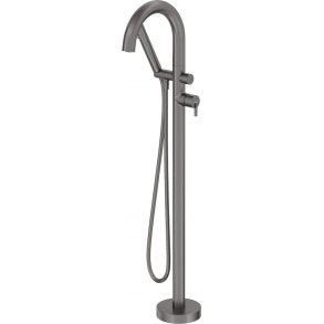 Freestanding bath faucet with shower set