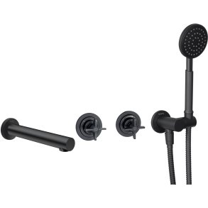 Concealed bathtub mixer with shower set