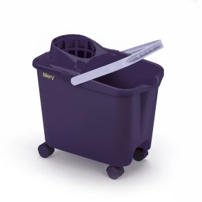 MERY Rectangular bucket on wheels 14 ltr with squeezer