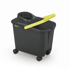 MERY Rectangular bucket on wheels 14 ltr with squeezer