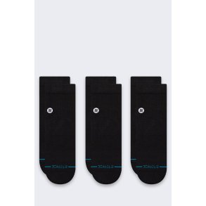 Skarpety Stance Icon Quarter 3 Pack - black