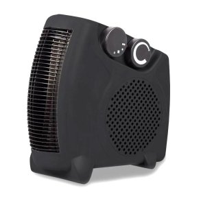 VOLTENO FLOOR-STANDING FAN HEATER 1000W/2000W BLACK