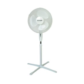VOLTENO FLOOR FAN WHITE 40cm BASE CROSS