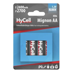 HyCell NiMH AA / HR6 Rechargeable Batteries Type 2700, 4 pcs
