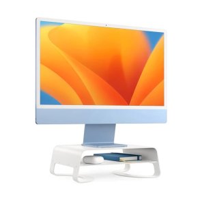 Curve Riser Stand for iMacs and Displays white