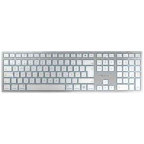 CHERRY TAS KW 9100 SLIM FOR MAC Wireless DE-Layout silver/w
