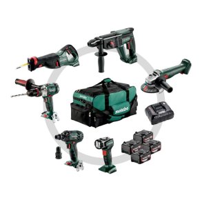 METABO ZESTAW COMBO 18V 6.1 (SB18LTX +SSW18LTX300BL +KH18LTX24 +W18L9-125QUICK +SSEP18LT +ULA) 4x4,0Ah TORBA