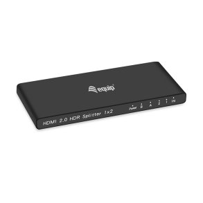 Equip HDMI2.0 2-Port Splitter Ultra Slim 4K/ 60Hz    schwarz