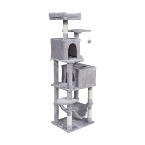 Drapak dla kota 48x40x155 cm , szary, REBEL ANIMALS