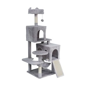 Drapak dla kota 45x45x137 cm , szary, REBEL ANIMALS