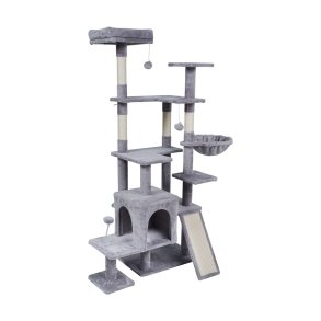 Drapak dla kota 75x40x152 cm , szary, REBEL ANIMALS