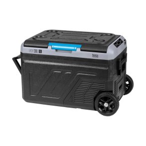 Profesjonalna lodówka turystyczna kompresorowa TEESA z funkcją mrożenia 40L DC12/24 AC 230V możliwość zasilania baterią , duże koła i solidna rączka , Bluetooth, dwie komory