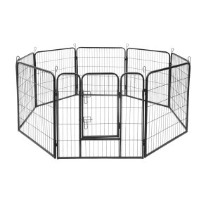 Moduowy kojec dla psa, stalowa zagroda, rozmiar L, 8 paneli 80x80 cm , REBEL ANIMALS