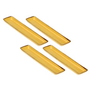 Set of 4 Concerto Ocra Rectangular Trays - Yellow, 32 x 8 cm