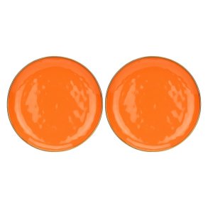 Set of 2 Concerto Arancione Round Platters - Orange, 32 cm