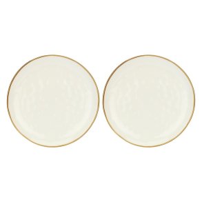 Set of 2 Concerto Avorio Round Platters - Ivory, 32 cm
