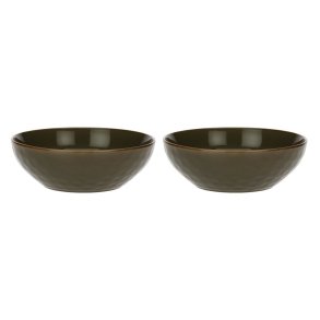 Set of 2 Concerto Grigio Tortora Salad Bowls - Grey-Brown, 26 cm