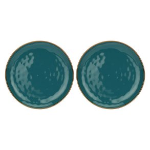 Set of 2 round platters Concerto Ottanio - Blue-green, 32 cm