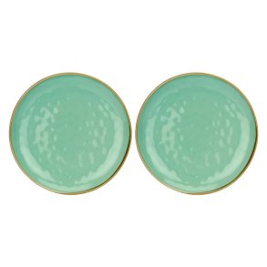 Set of 2 round platters Concerto Verde Acqua - Mint, 32 cm